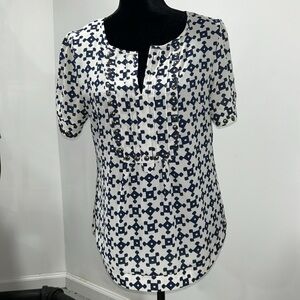 41 Hawthorn Blue and White Blouse